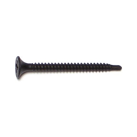 Buildright Self-Drilling Screw, #6 x 1-5/8 in, Black Phosphate Steel Flat Head Phillips Drive, 980 PK 50733